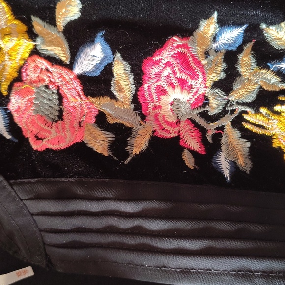 Free People Embroidered Black Velvet Tunic - Picture 3 of 4